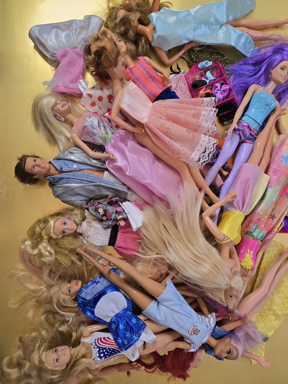 Assorted Lot Of Barbie, Ken & Fashion Dolls Mixed